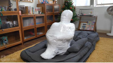 呼吸制御と口腔内虐待のMummification
